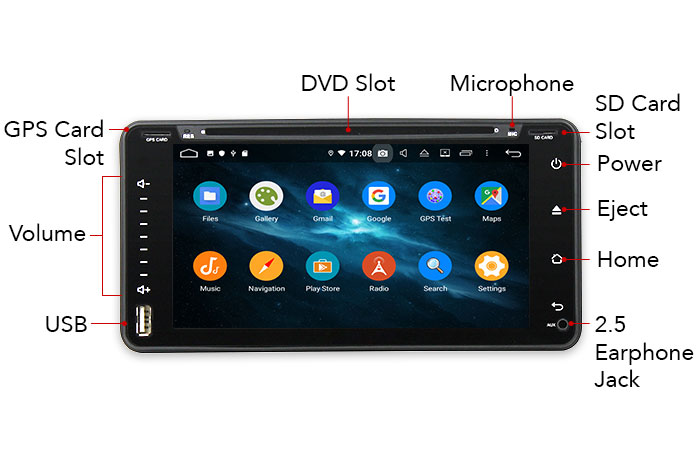 Toyota Car Dvd Player Front Panel