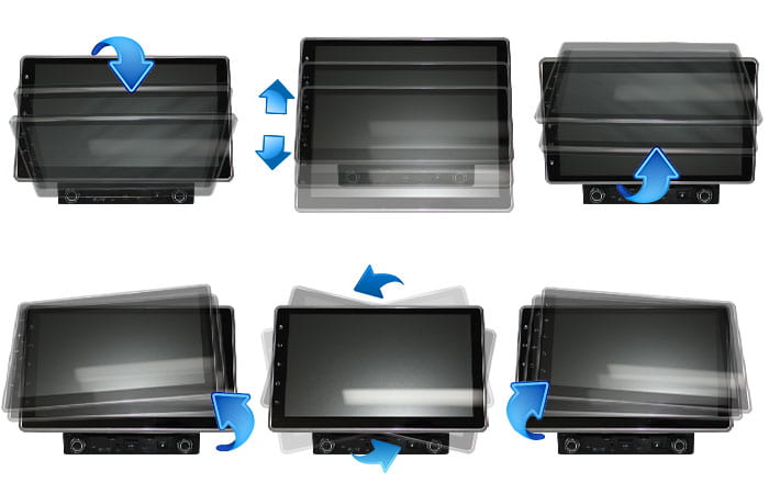 Adjustable Screen Car DVD Player