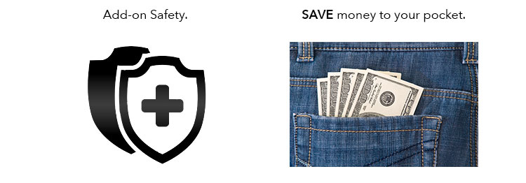money in pocket with caption "save money"