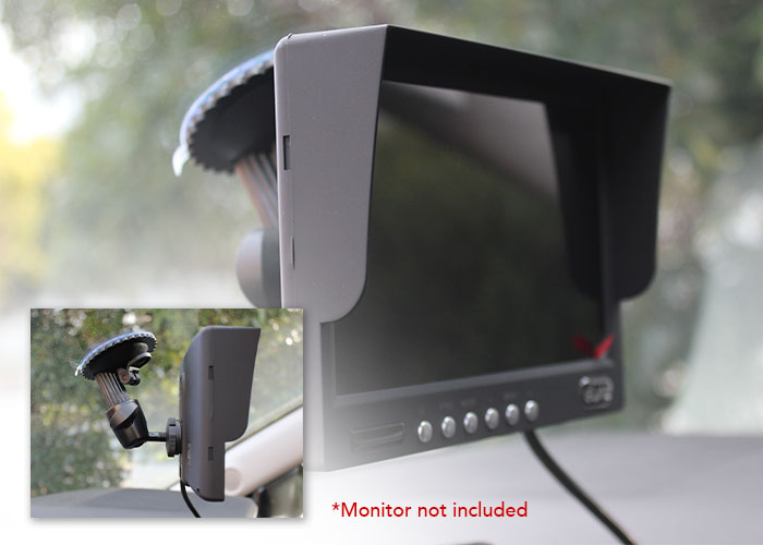 Suction Cup Mount Hold Monitor in placed