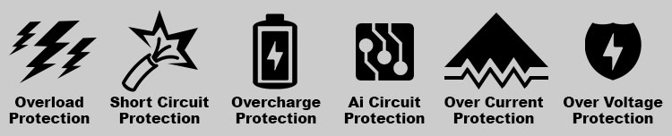 car battery charger jump starter with overload, over voltage protection
