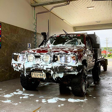 Carwash before Camping