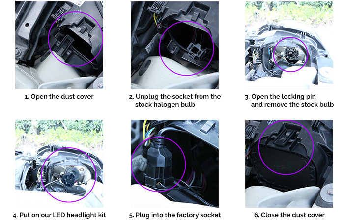 H4 Headlights Kit Installation Guide