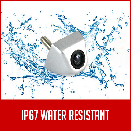 reversing camera with label "IP67 waterproof"
