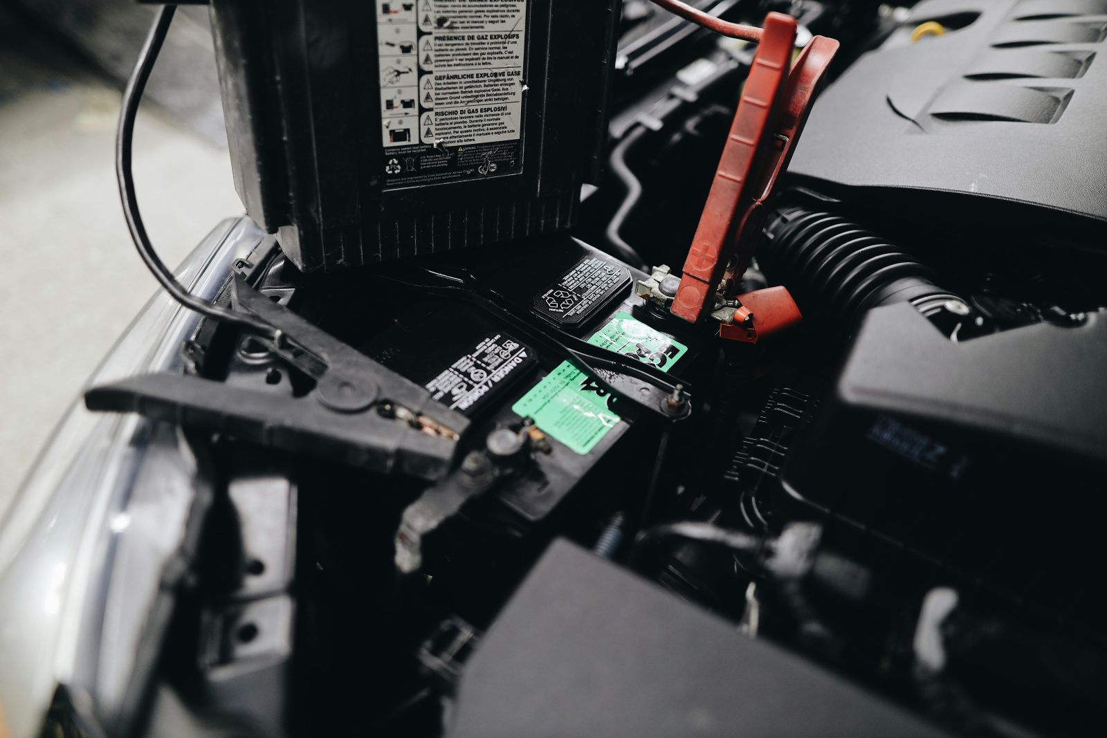 using jump starter on a car's battery