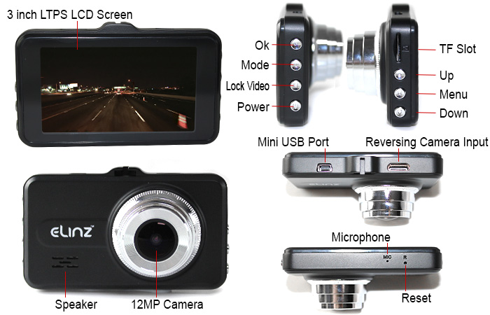 Dash Camer Button Labels