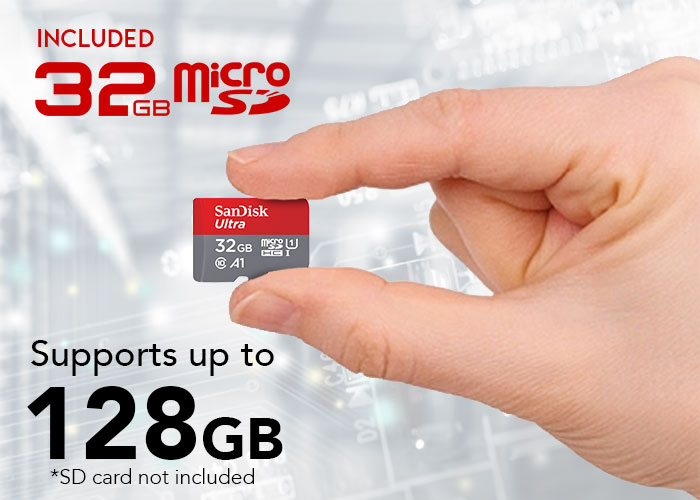 Dash Cam support up to 128GB SD Card