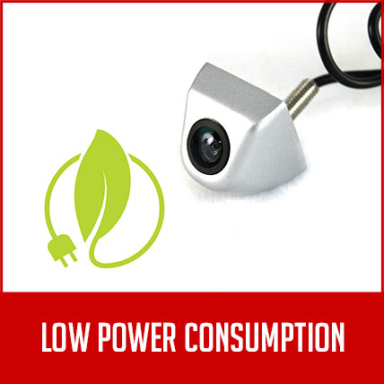 reversing camera with label "low power consumption"