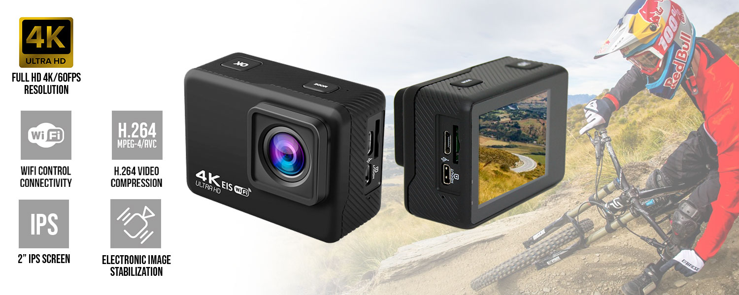 4K HD Sports Action Camera @60FPS