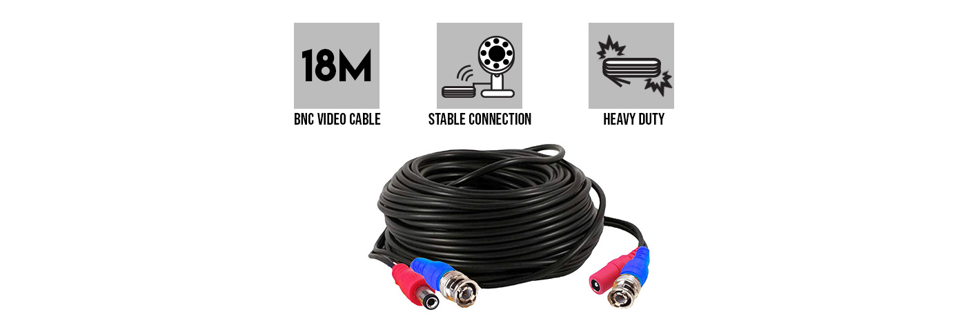 Power cord BNC cable Security camera system