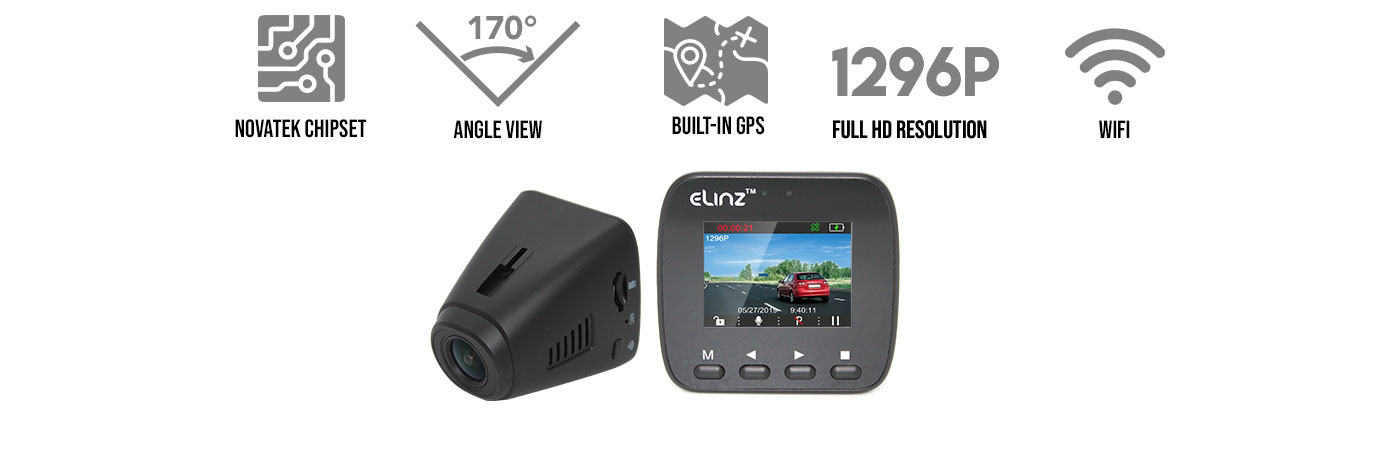 1296P GPS WiFi Hidden Car Dash Cam