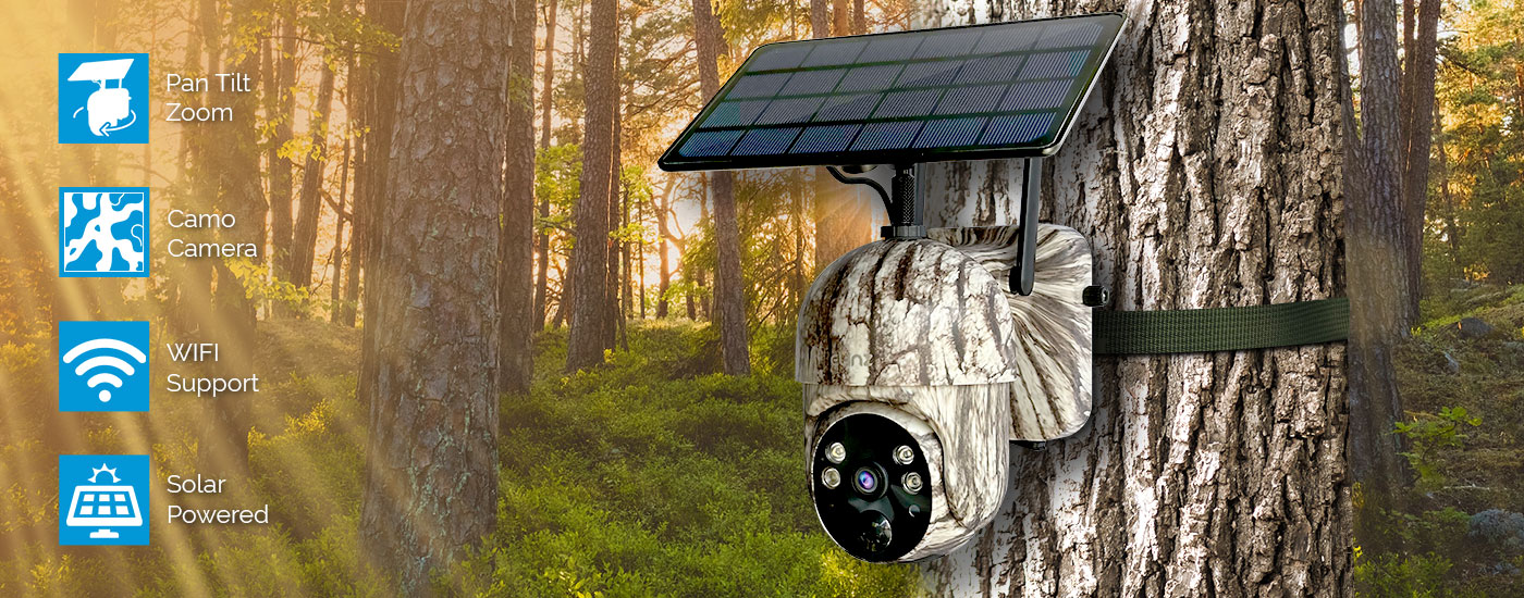 WiFi PTZ Solar Powered Camouflage CCTVCamera