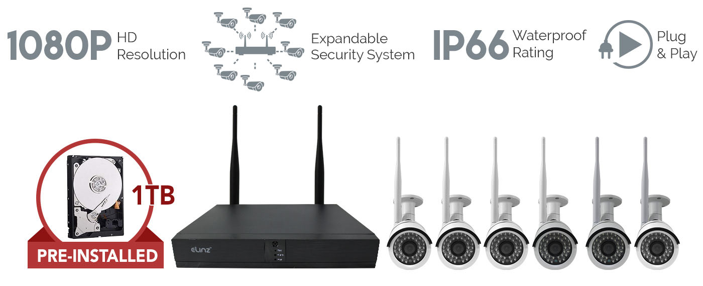 4CH Wireless Camera Security System