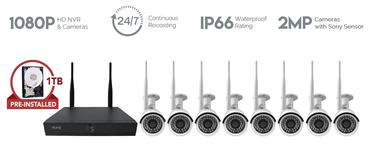 4CH Wireless Camera Security System