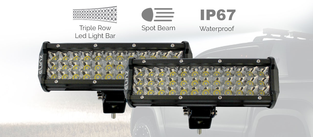 10" 3 Rows LED Light Bar