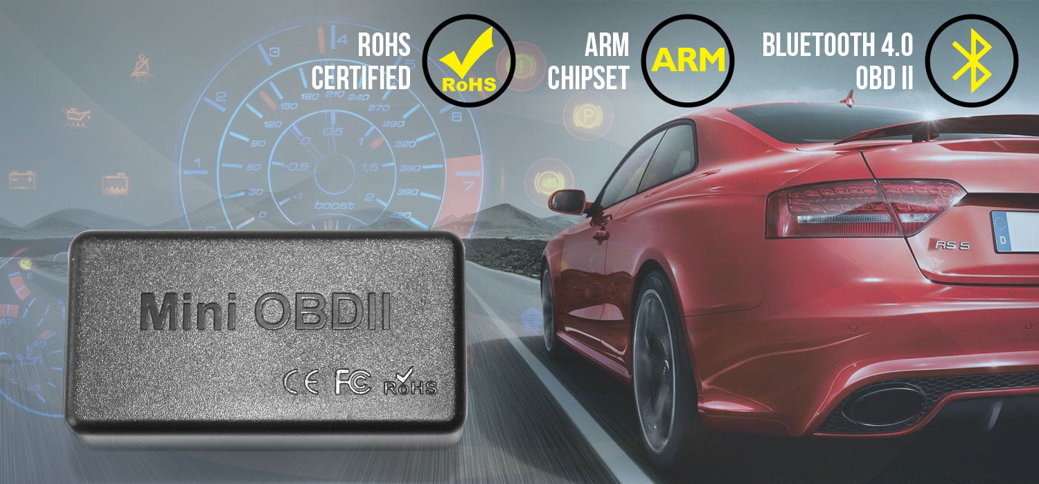 Mini OBD2 Bluetooth 4.0 Car Wireless Diagnostic Scanner V1.5