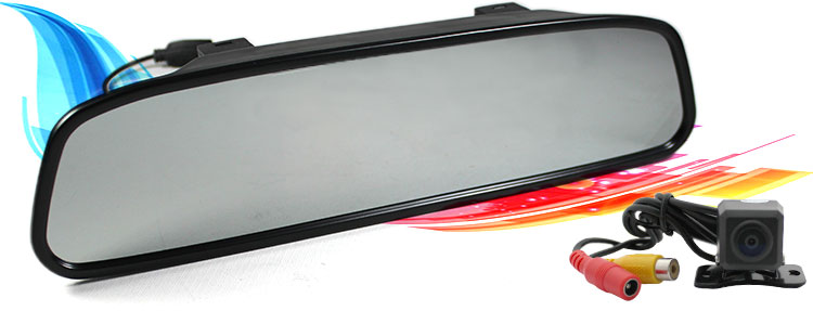 main 4PIN camera4.3inch TFT LCD Rearview Mirror Monitor Reversing Camera