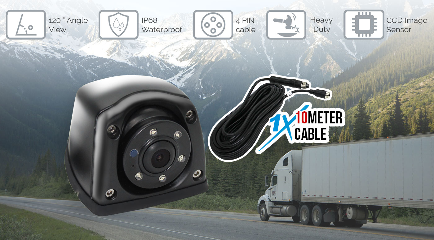 4 PIN Heavy Duty Side View CCD Reverse Camera