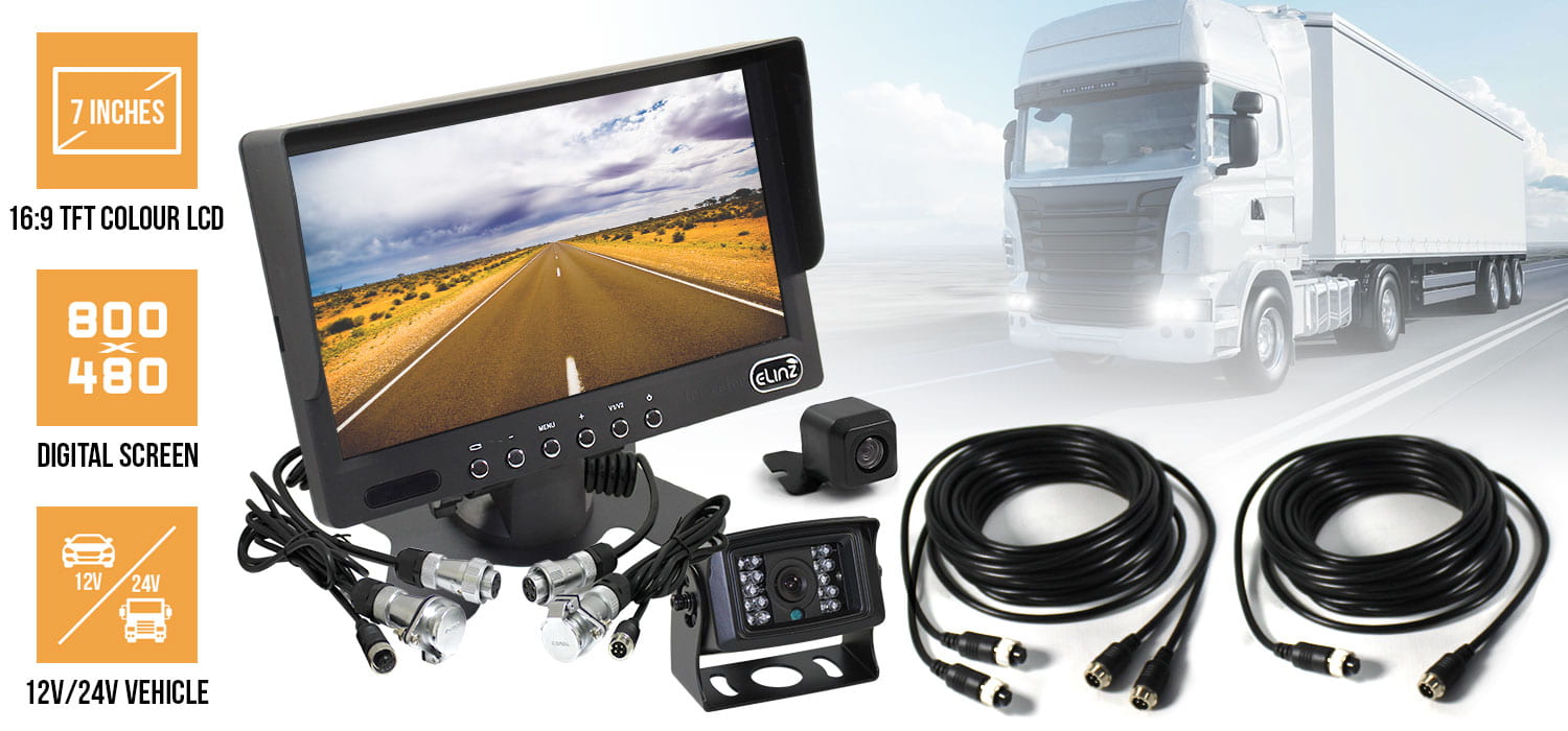 7 inch HD Monitor Reversing Camera Trailer Cable