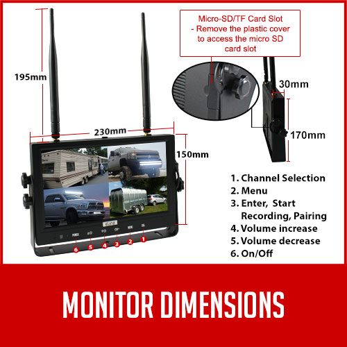 9 inch Monitor Dimensions