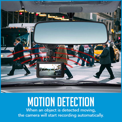 Motion Detection Dash Cam Dual