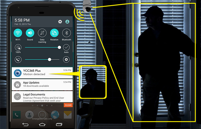 Security IP camera motion detection