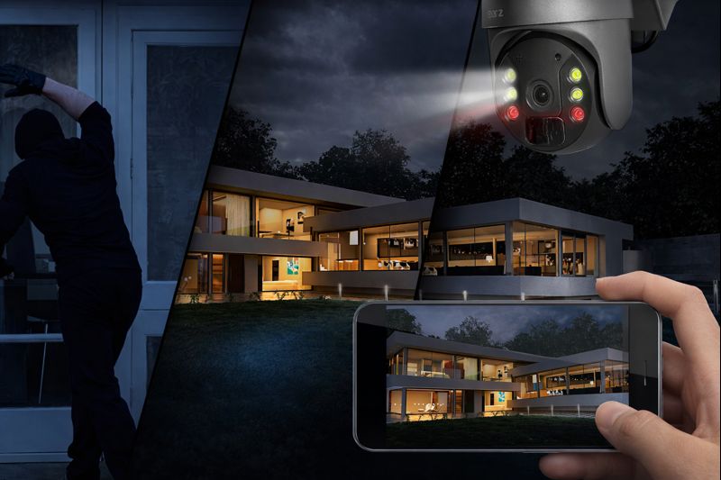 motion sensor camera with night vision for outdoor with remote viewing