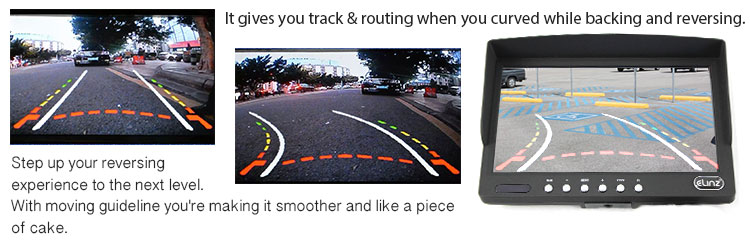 reverse camera guidelines shown on monitor