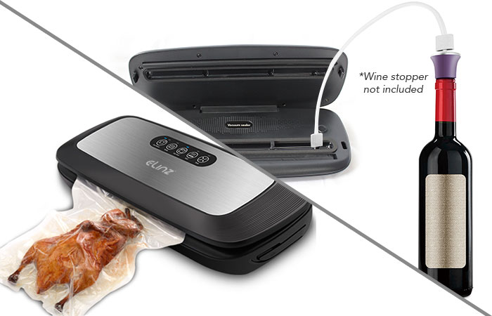 Multi-Function Vacuum Sealer for canisters, marinator bowl and wine stoppers