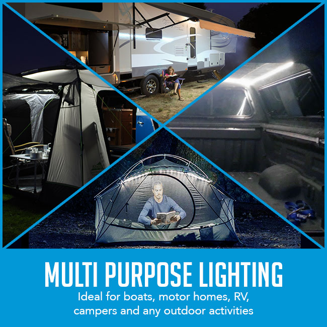LED light bar strip used in camping tent, truck, trailer/motor home