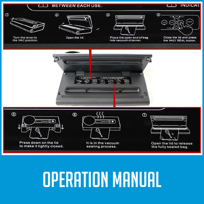 operation manual on food vacuum sealer