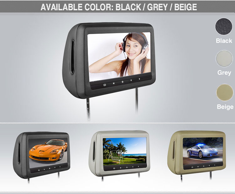 car headrest dvd colors