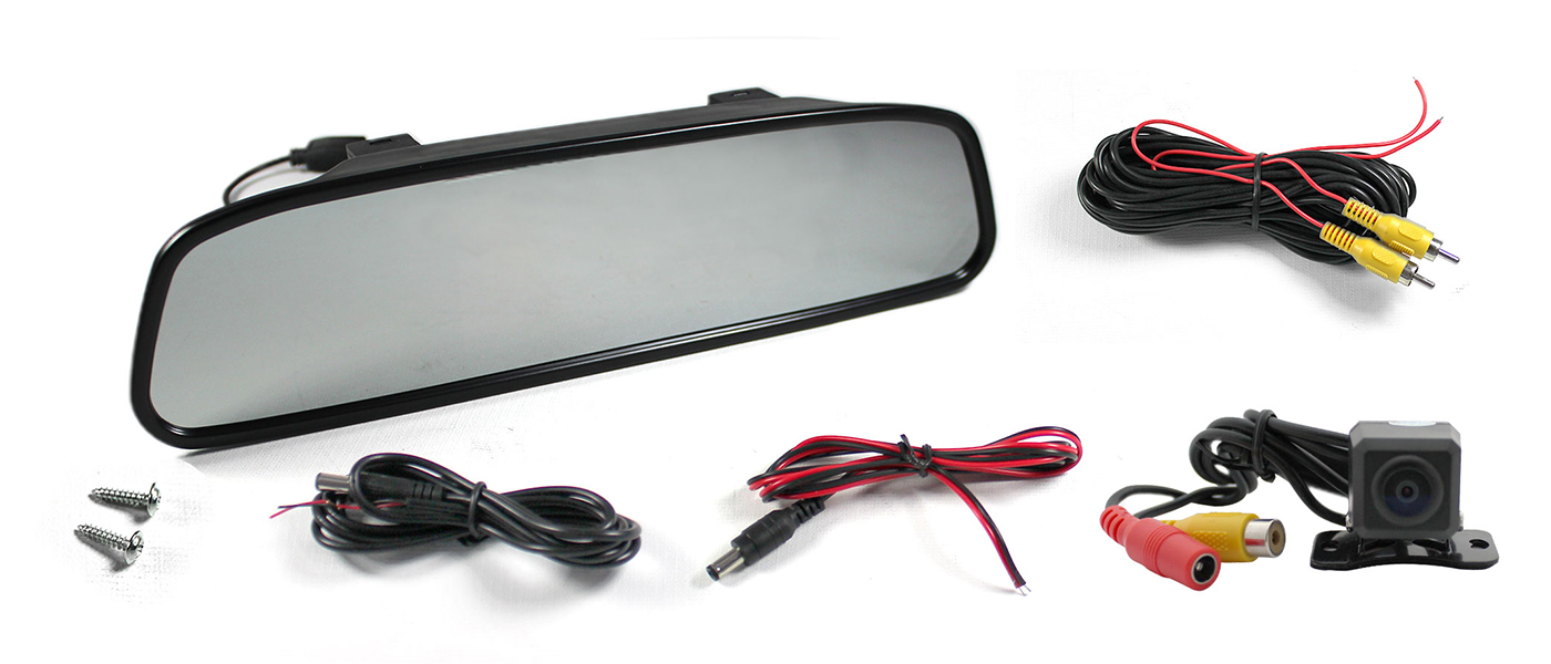 4.3 inch LCD Car Rearview Mirror Monitor Reversing Camera Package
