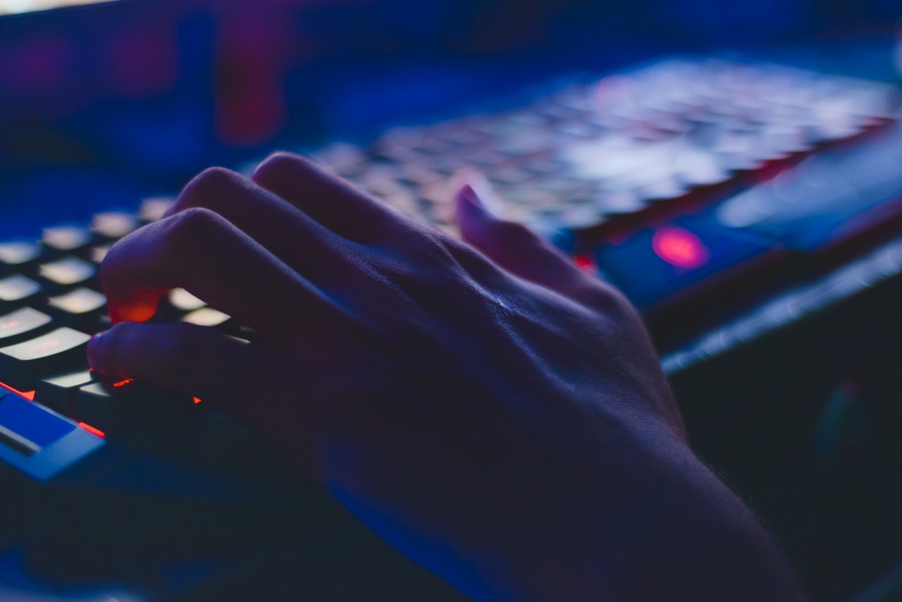 keyboard in dark