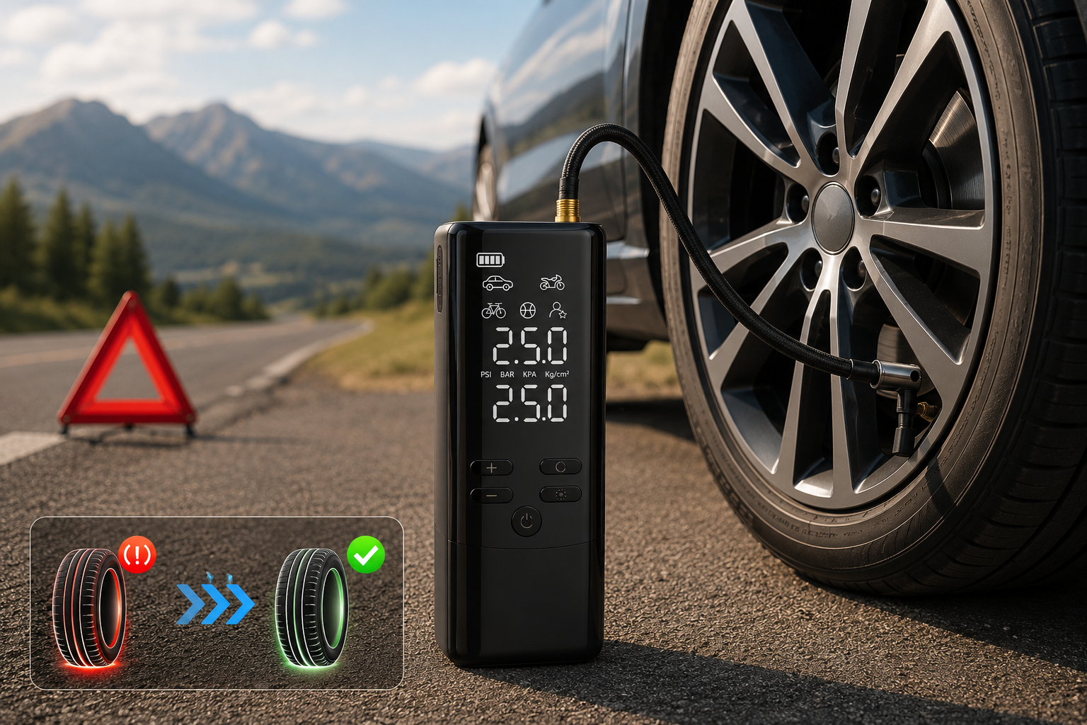 portable tyre inflator