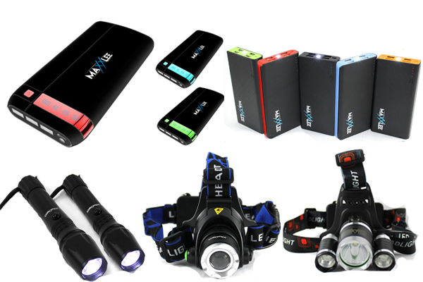 powerbank and flashlight