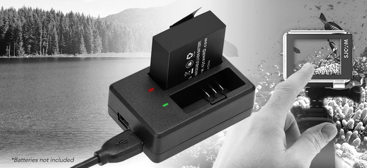 Dual-Slot Battery Charger for SJCAM Action Camera SJ6 Legend