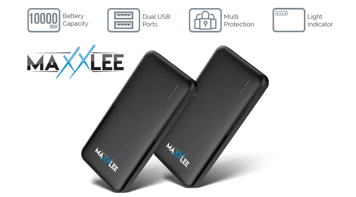 Maxxlee Slim 10000mAh Power Bank