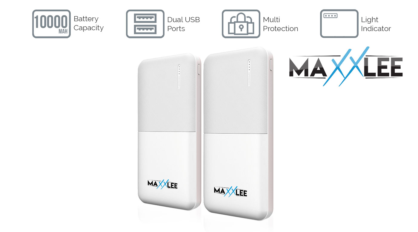 Maxxlee Slim 10000mAh Power Bank