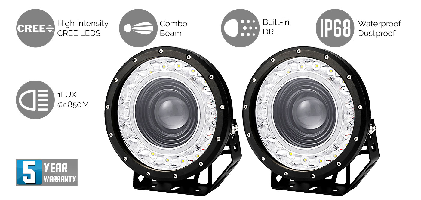 9 inch Driving Lights Combo Beam