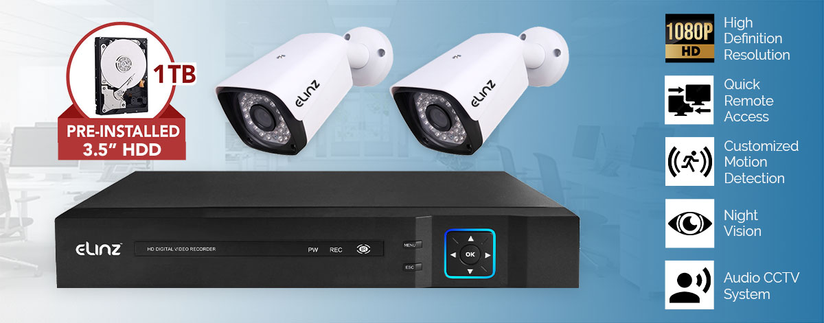 4CH DVR AHD Security Camera System
