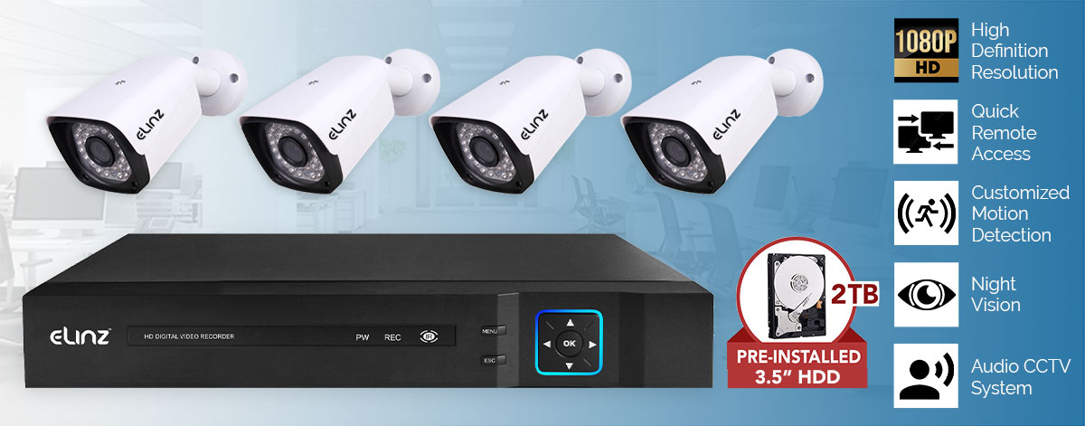 4CH DVR AHD Security Camera System