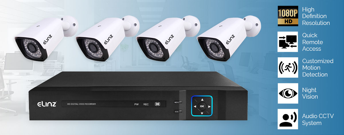 4CH DVR AHD Security Camera System