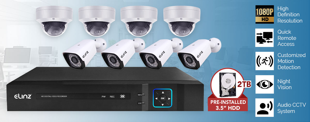 8CH DVR AHD Security Camera System