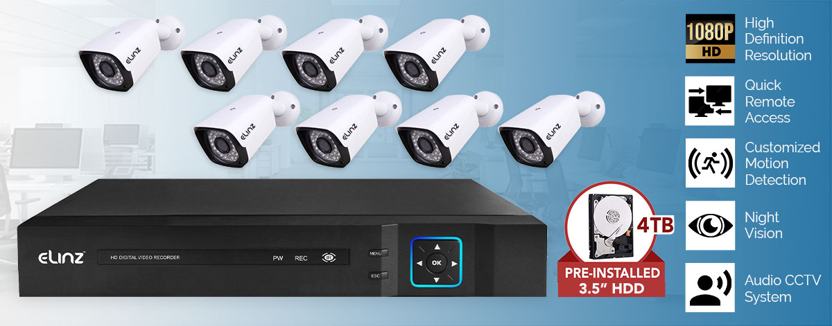 8CH DVR AHD Security Camera System