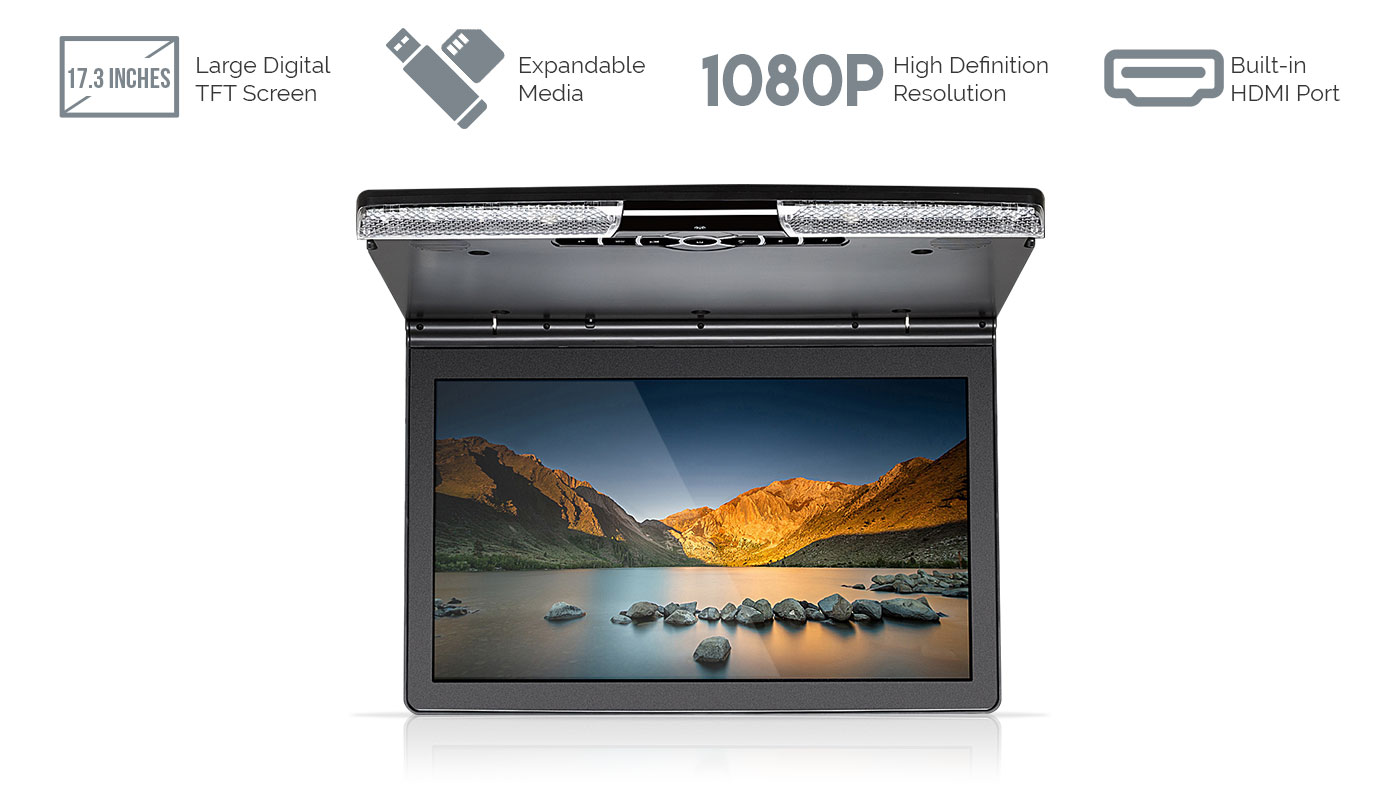 " Roof Mount Slim Car DVD Player