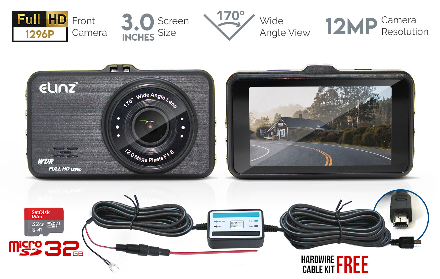 3.0 LCD Dash Cam DVR Car Video Camera