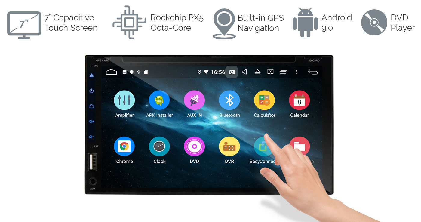 7 inch In Dash Car DVD Player Android 9