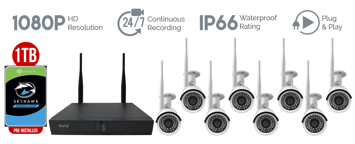 4CH Wireless Camera Security System