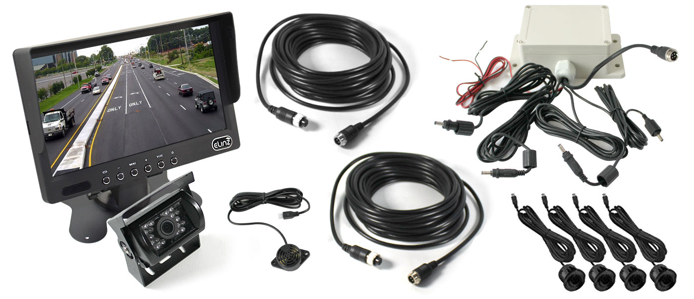 reversing camera & monitor with ultrasonic parking sensors